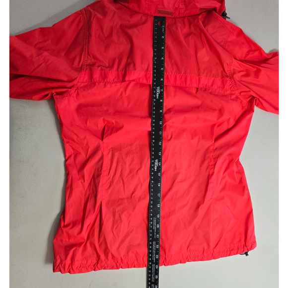 Columbia Light Rain Jacket Women's M Red Omni Shield Full Zip Up Hooded Pockets - Picture 10 of 16